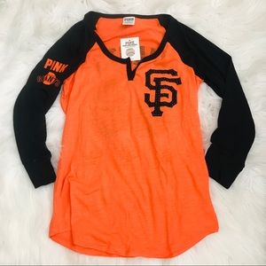 ⚾️🌉 NWT Rhinestone SF Giants 3/4 Sleeve